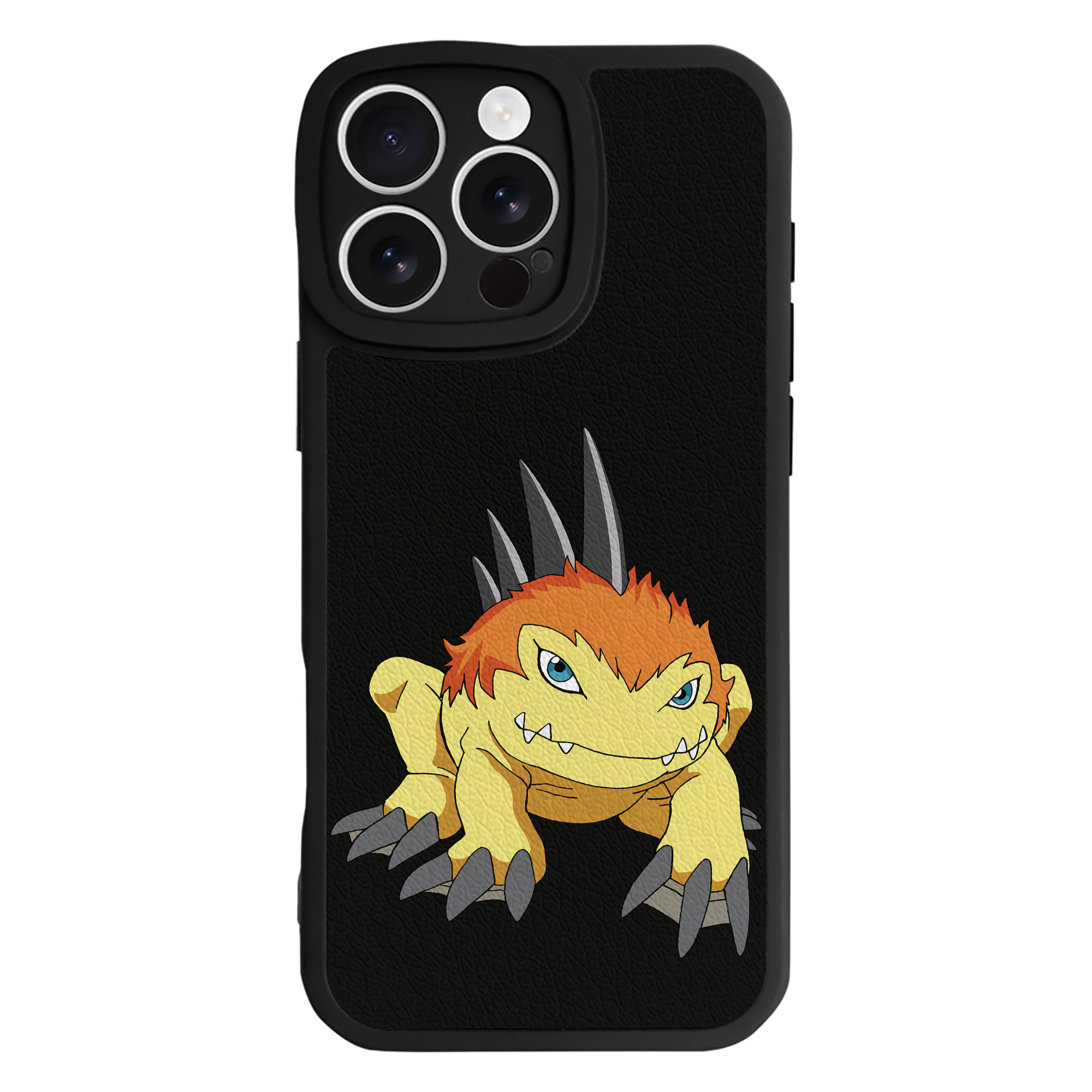 （画像用） Digimon デジタルモンスター/デジモン 【iPhone 16シリーズ対応】シリコンスマホケース（レザー調） 材質：シリコン